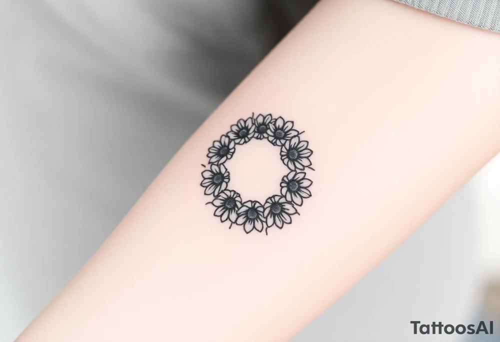 Pisces round a bunch of daisy's tattoo idea