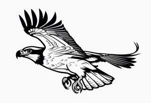 osprey diving tattoo idea