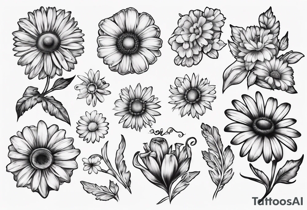 A part of fancy house
 and a daisy tattoo idea