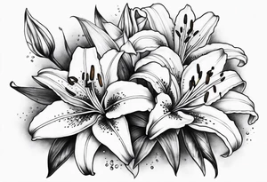 lilies growing tattoo idea