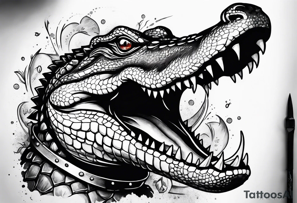 Alligator dagger tattoo idea