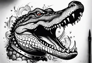 Alligator dagger tattoo idea