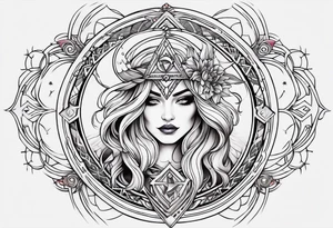 Manisha Lilith moon witch Crafts god tattoo idea