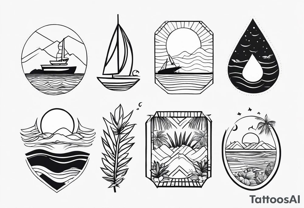 Acapulco inspired tattoos for women tattoo idea