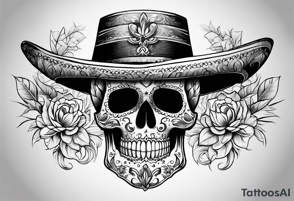Mexican skull for an artist tattoo idea