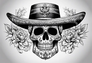 Mexican skull for an artist tattoo idea
