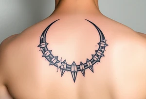 waxing crescent, bullets, music tattoo idea