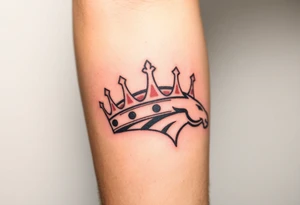 Rest in peace Denver broncos king crown tattoo idea