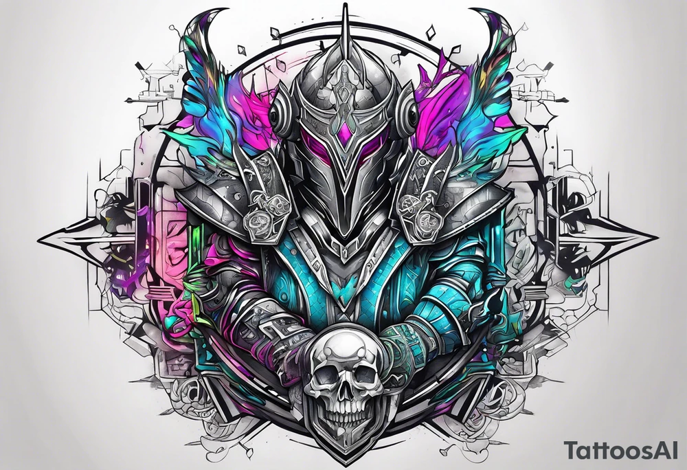 Cyberpunk mediavel Knight orders symbology tattoo idea
