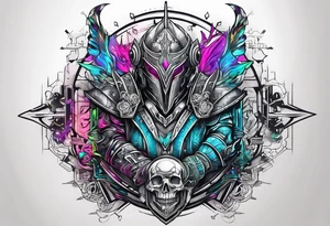 Cyberpunk mediavel Knight orders symbology tattoo idea
