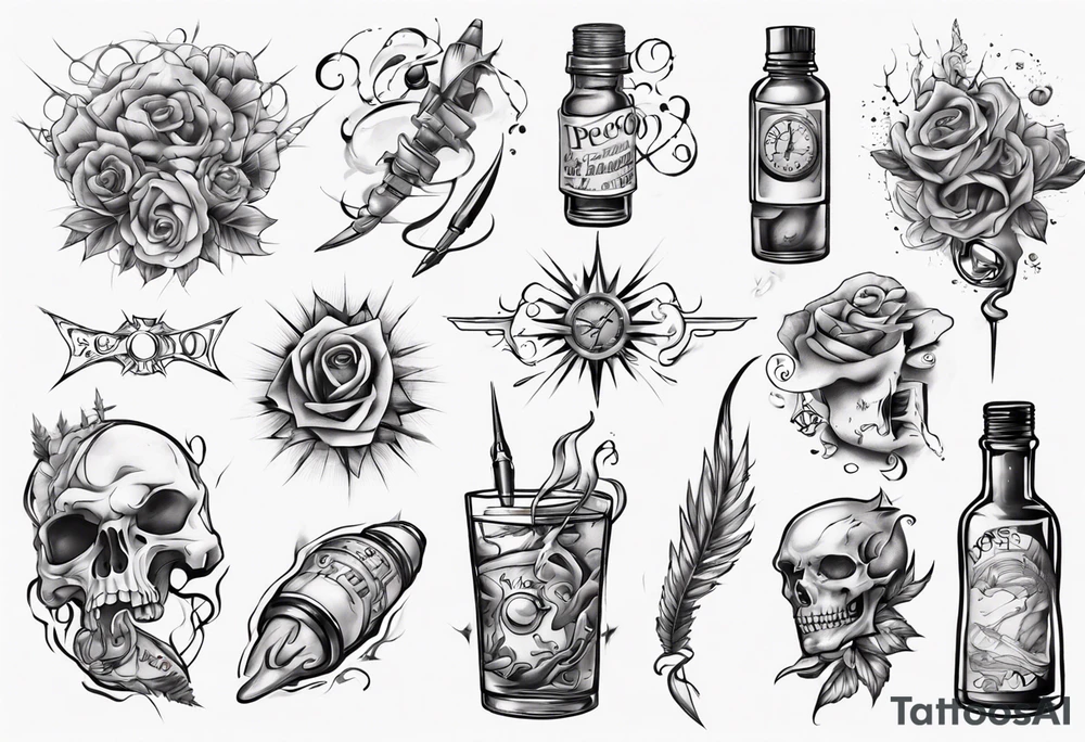 percocet  and lean tattoo idea