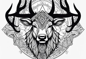 Cerf eiktirnir tattoo idea