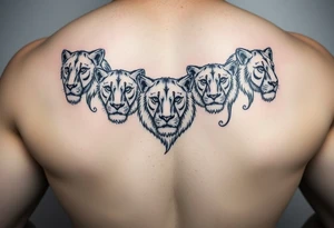 Pack of lions tattoo idea