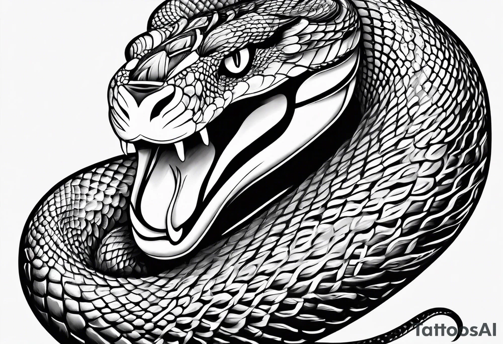 snake smoking cigarette tattoo idea