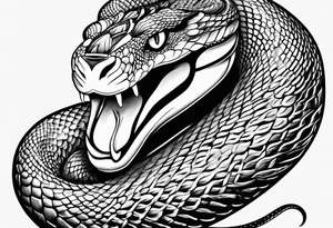 snake smoking cigarette tattoo idea