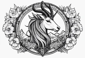 Capricorn and includes the letters sjy tattoo idea