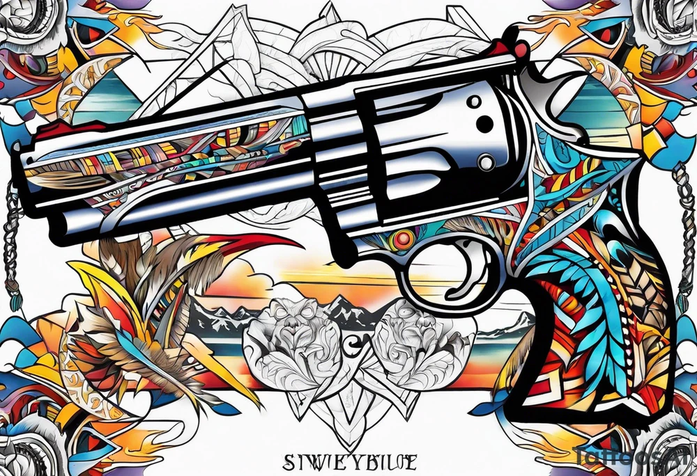 Native American Guns tattoo idea