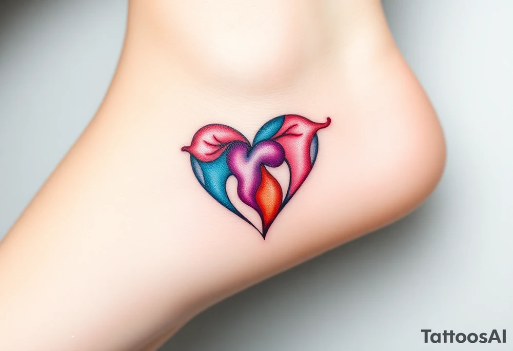 autism heart shape symbol tattoo idea