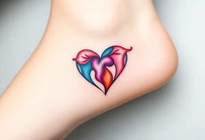 autism heart shape symbol tattoo idea