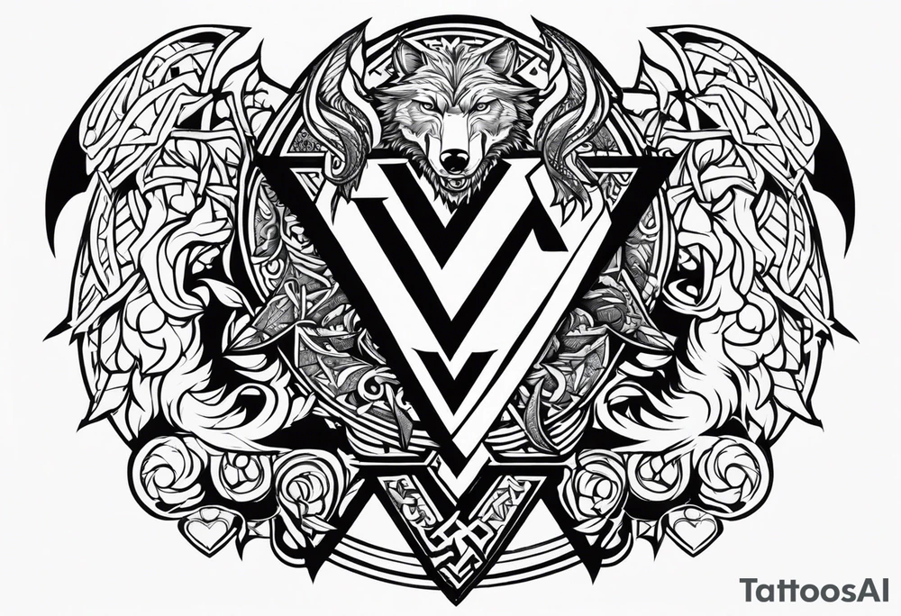Valhalla
Sword shield dragon valknut bear wolf tattoo idea