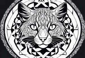 nine tailed fox demon slayer anime leopard skin tattoo idea