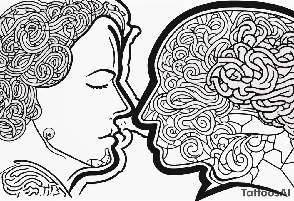 brain and heart Battle tattoo idea