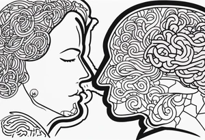 brain and heart Battle tattoo idea