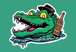 Catfish and the bottle man crocodile tattoo idea