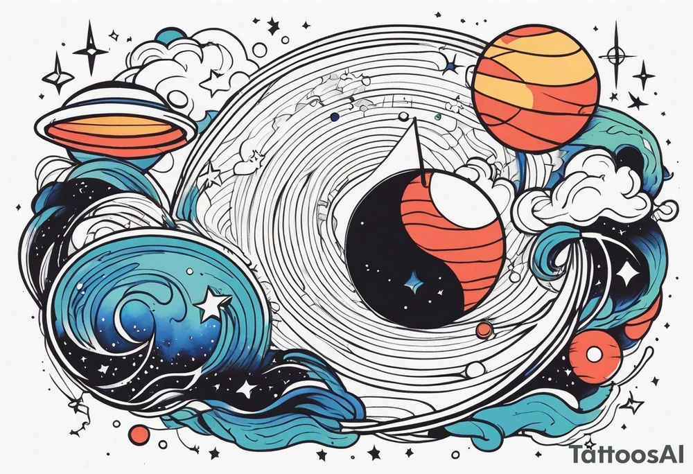 space time distortion tattoo idea