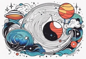 space time distortion tattoo idea