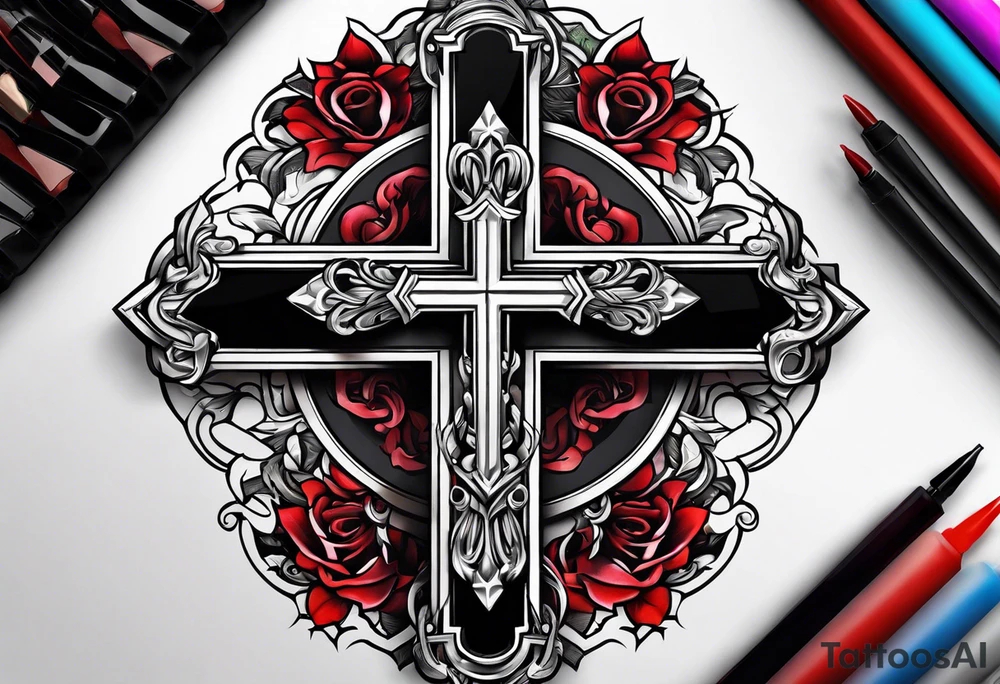 A cross on your arm tattoo idea