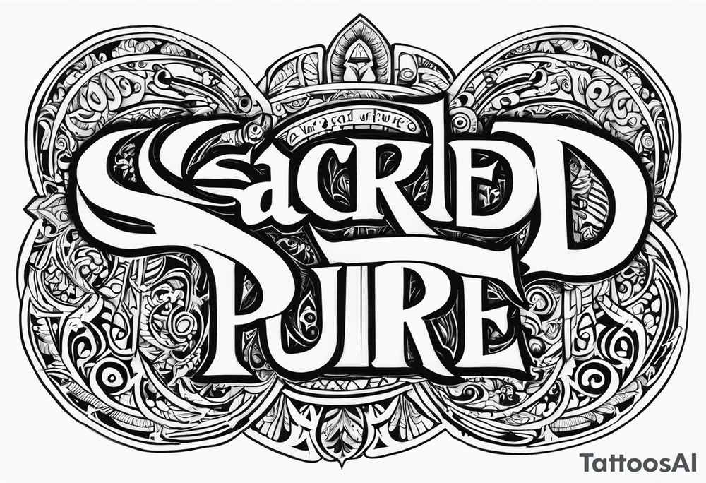 "sacred, not pure" tattoo idea