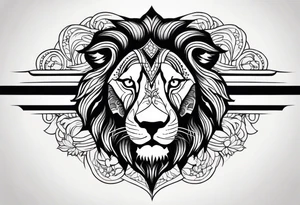Powerful majestic lion tattoo idea