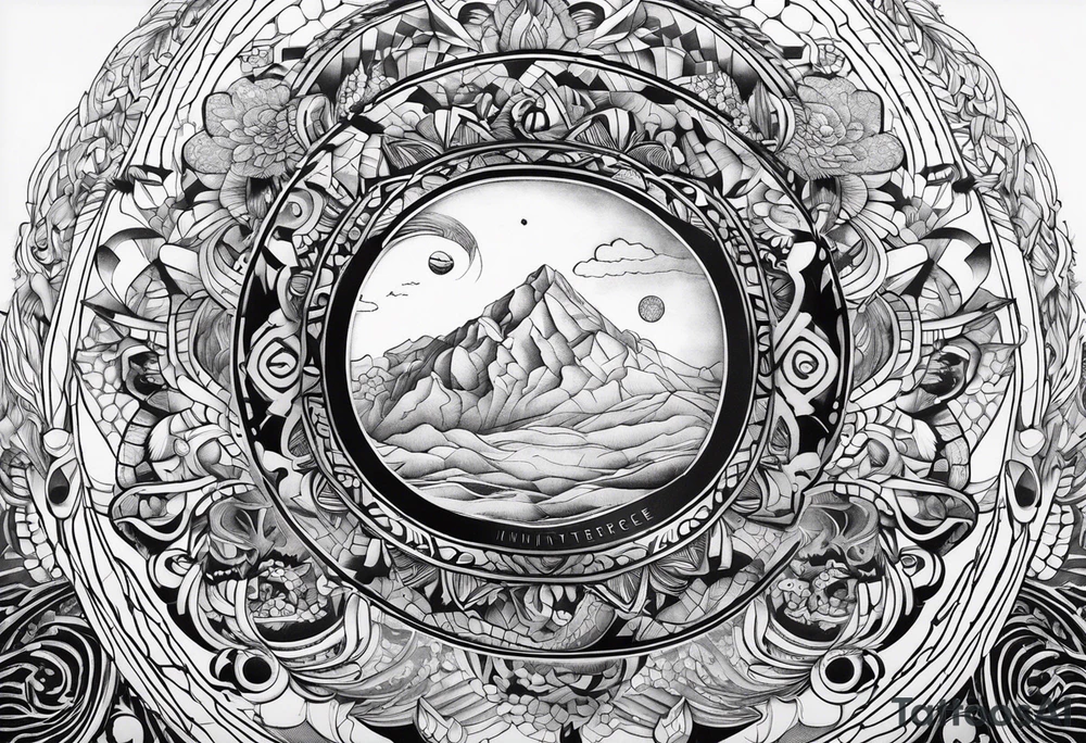 Infinity loop with p d tattoo idea