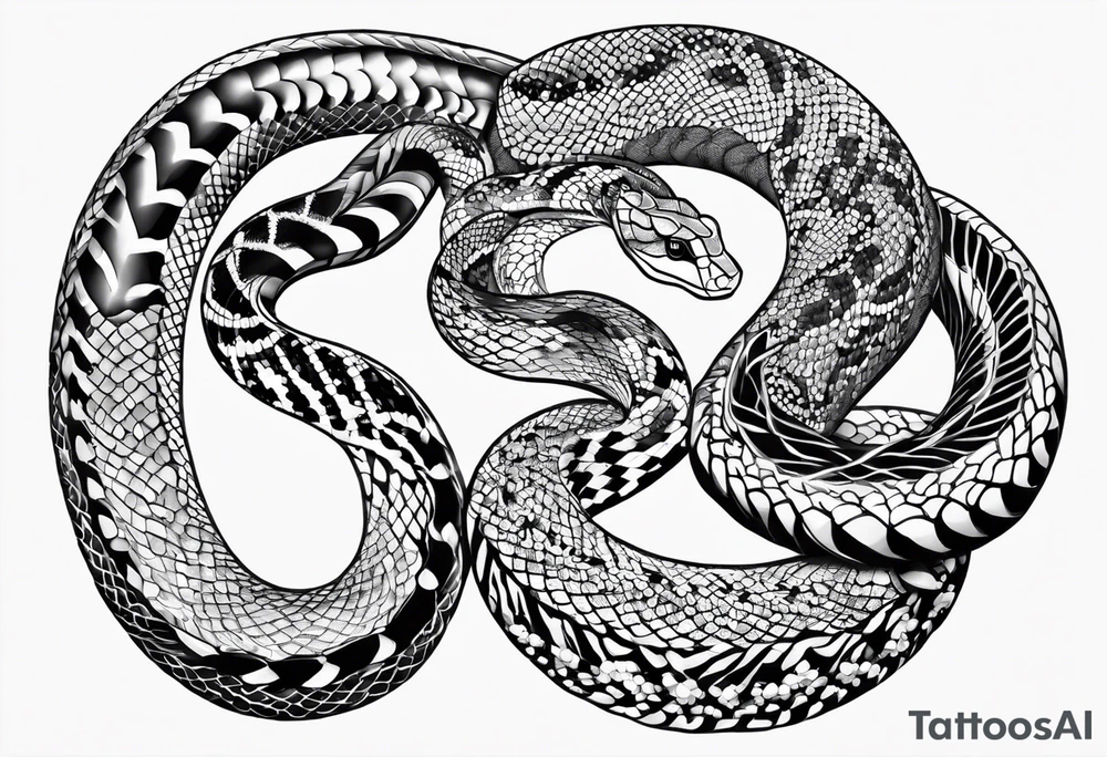 not a very long snake with an open mouth tattoo idea