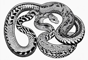 not a very long snake with an open mouth tattoo idea