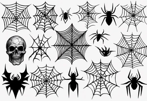 cobweb tattoo idea