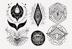 abstract tattoo on the hand tattoo idea