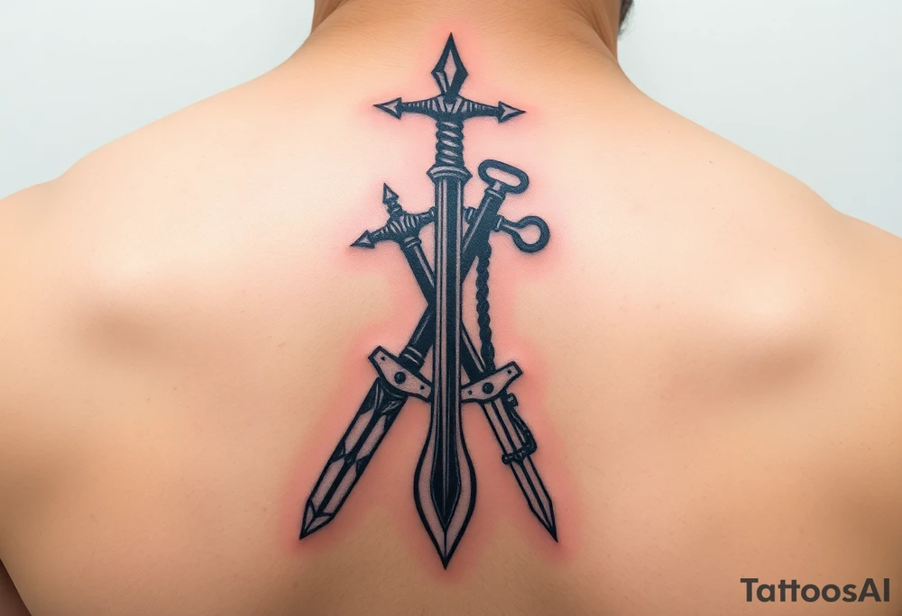 Viking weapons tattoo idea