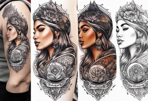 memorial Arm tattoo that say HASIM tattoo idea