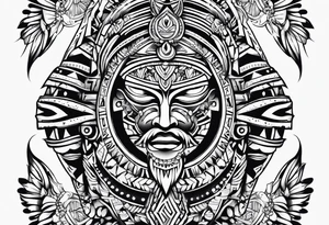 small tribal bicep wrap tattoo idea