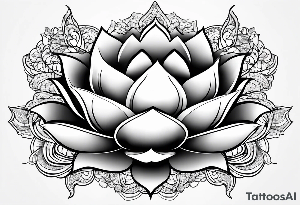 lotus flower tattoo idea