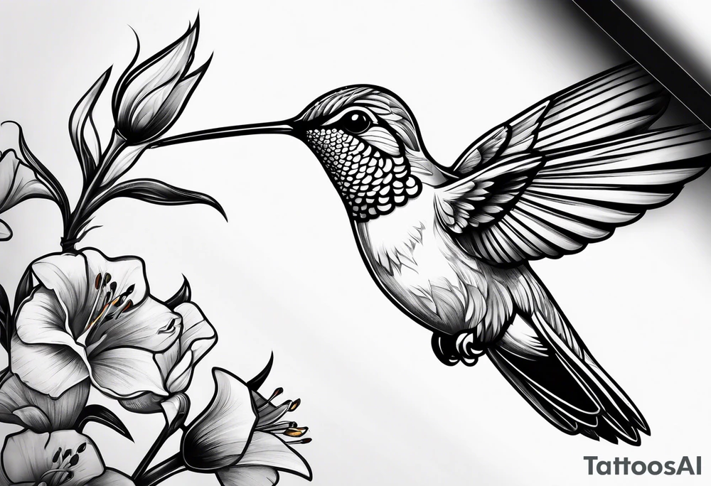 hummingbird tattoo idea