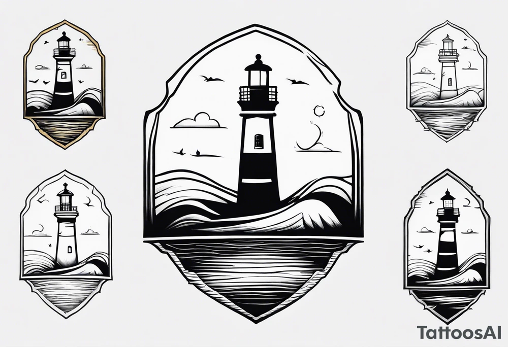 tatuagem pinterest de farol no oceano tattoo idea