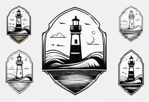 tatuagem pinterest de farol no oceano tattoo idea