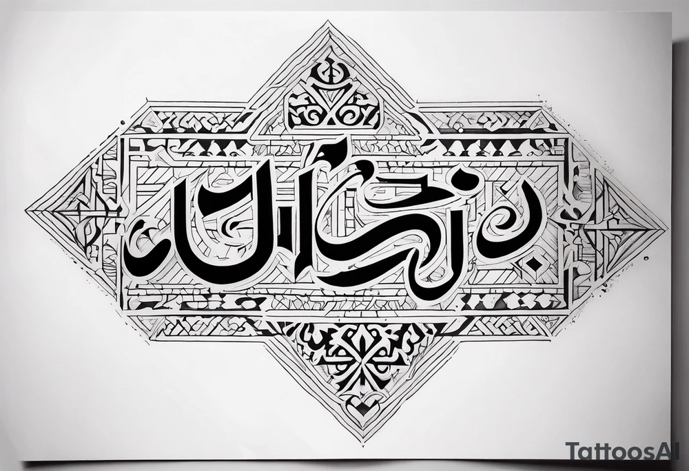Quote in arabic calligraphy tattoo idea
