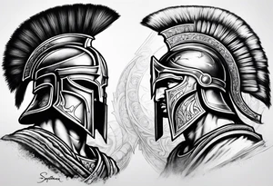 Spartan warrior tattoo idea