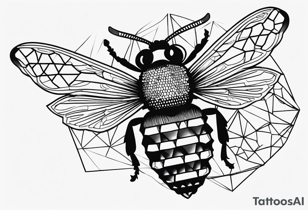 geometric honey comb tattoo tattoo idea