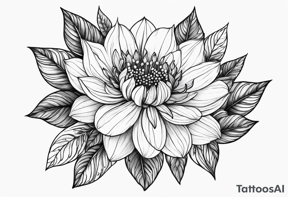may birth flower, december birth flower and july birth flower tattoo idea