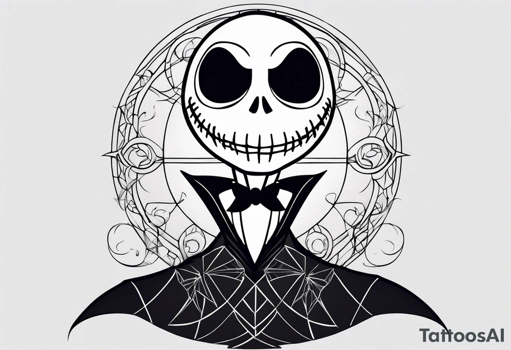 jack skellington minimalist tattoo tattoo idea